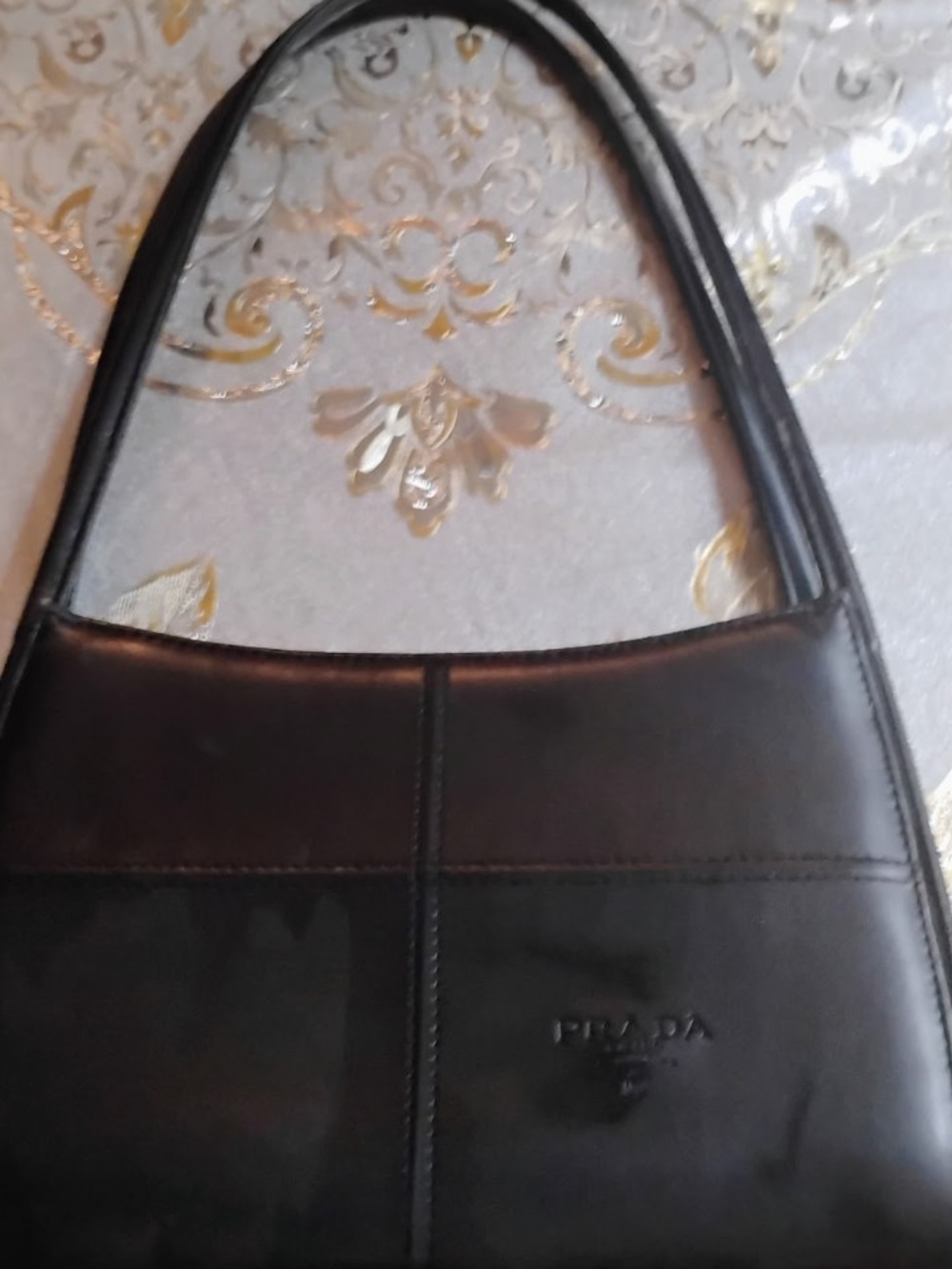 Prada Black Paneled Shoulder Bag